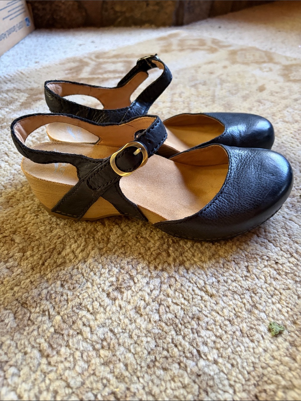 Black Dansko Tiffani Strappy Clog Sandal 39
